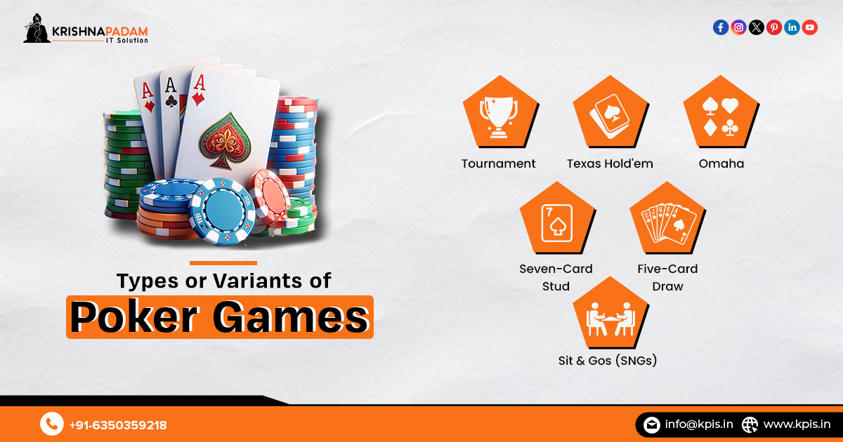 Types and Variants of Poker Games | Hire Expert Poker game Developers From Leading Online Poker Game Development Company- KPIS Pvt. Ltd.