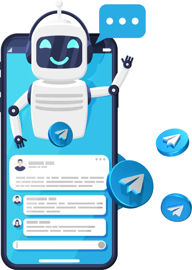 Telegram Bot Development Illustration